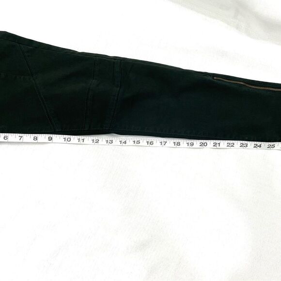 AEO Jegging Ankle Super Stretch Dark Forest Green Size 8 NEW Detailed Zipper - Picture 8 of 11